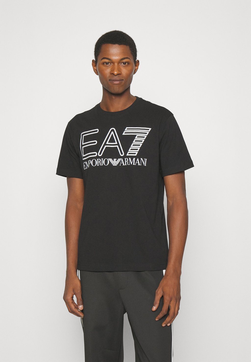 

Футболка с принтом EA7 Emporio Armani, черная