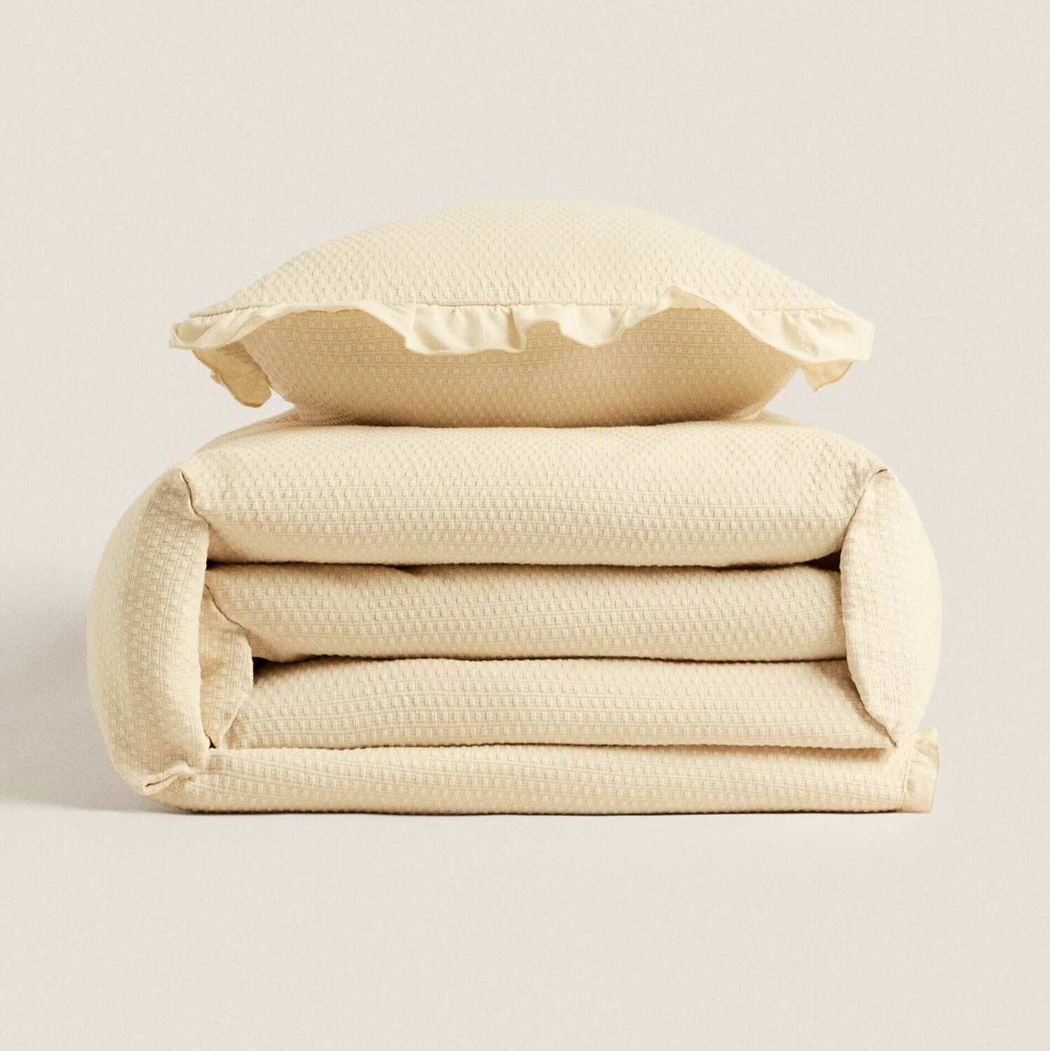 

Покрывало Zara Home Jacquard Cotton, желтый
