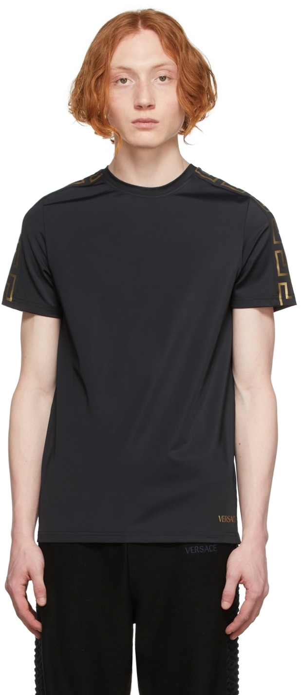 

Черная футболка Greca Versace Underwear