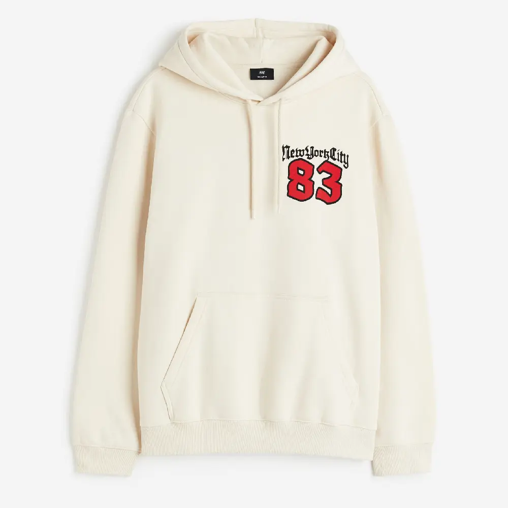 

Толстовка H&M Regular Fit New York City, светло-бежевый