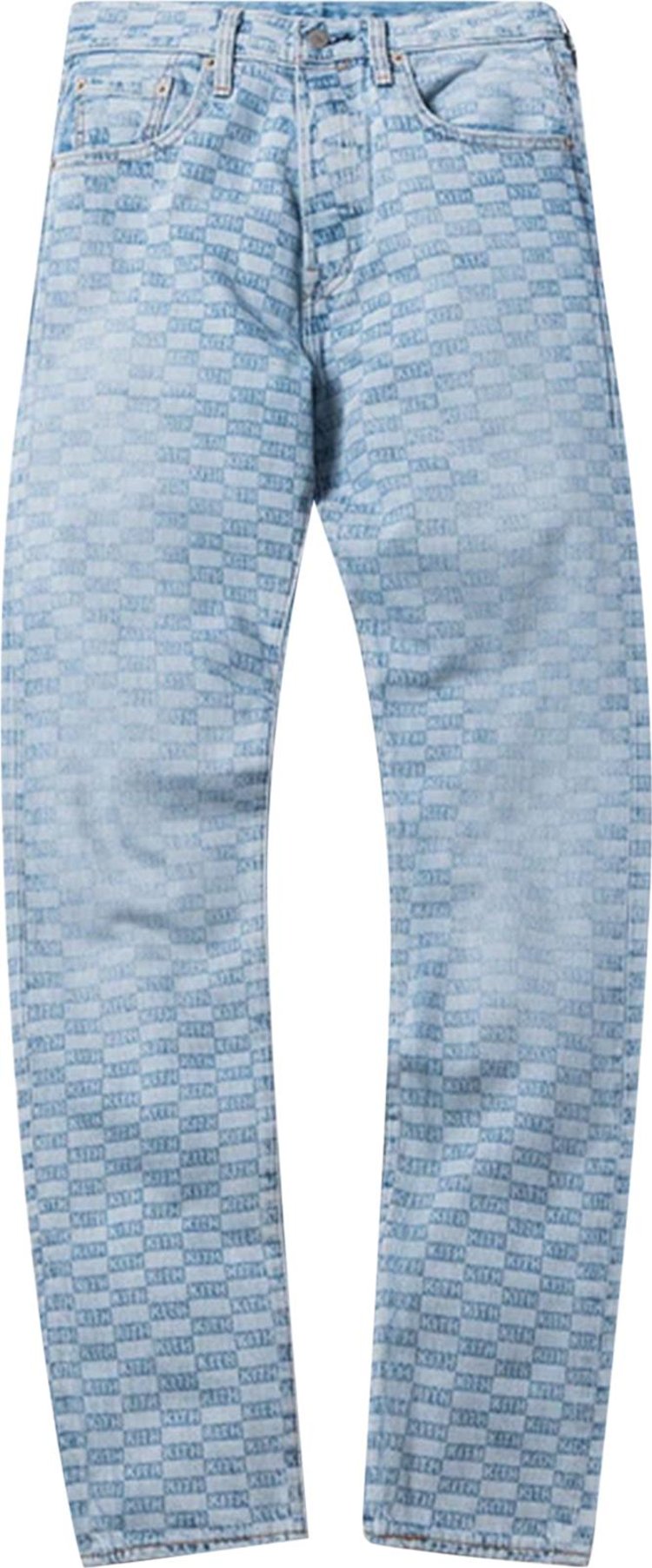 Kith For Levi s Salt Bleached AOP 501 Jeans Light Blue