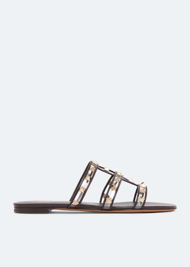 

Сандалии VALENTINO GARAVANI Rockstud flat sandals, черный