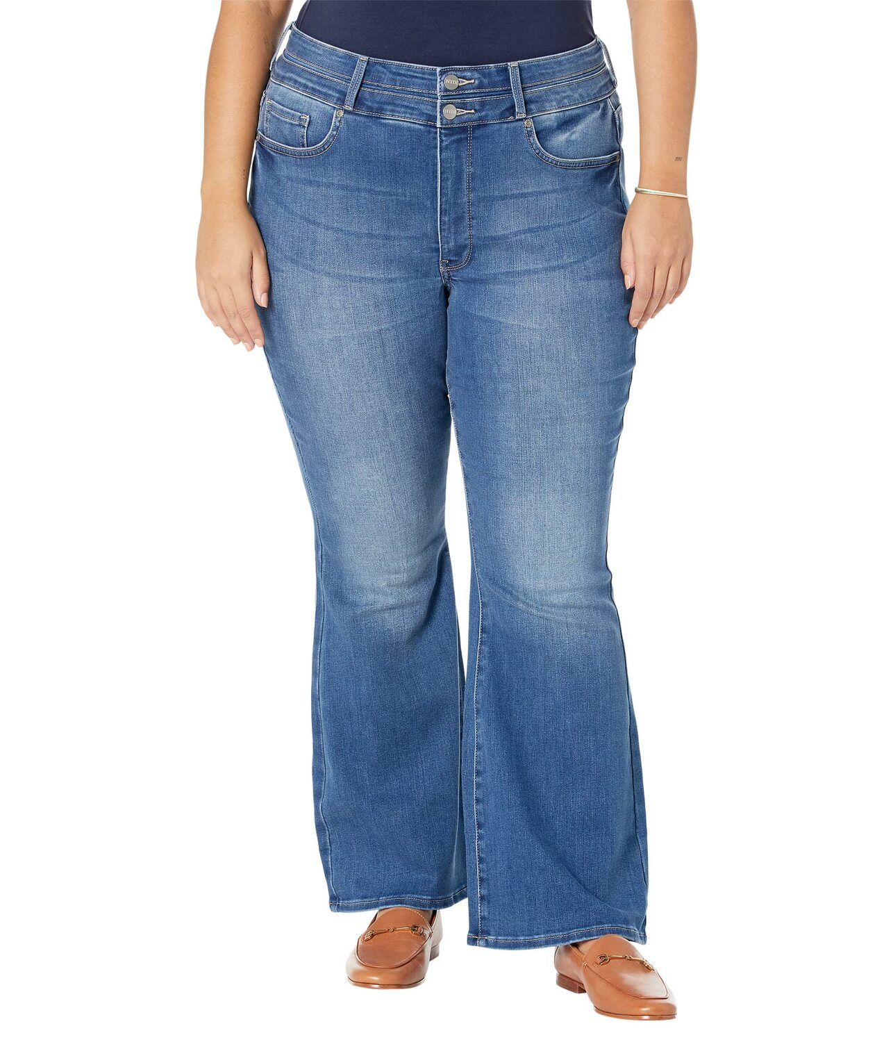 

Джинсы NYDJ, Plus Size High-Rise Ava Flare Panel Waistband in Lovesick