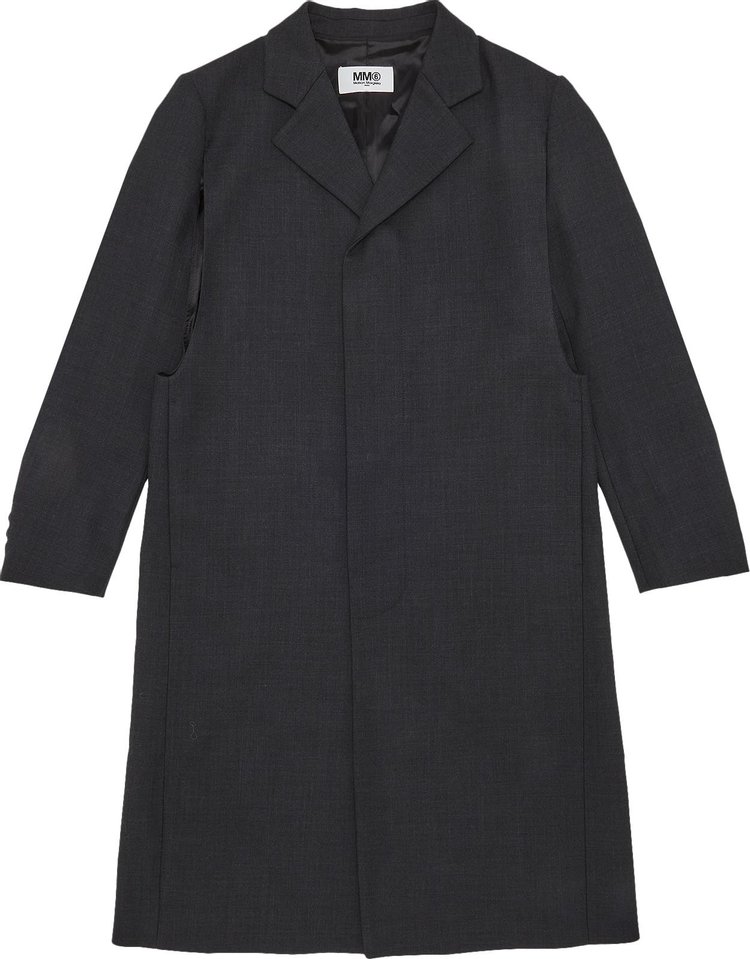 

Пальто MM6 Maison Margiela Wide Shoulder Long Coat 'Dark Grey', серый