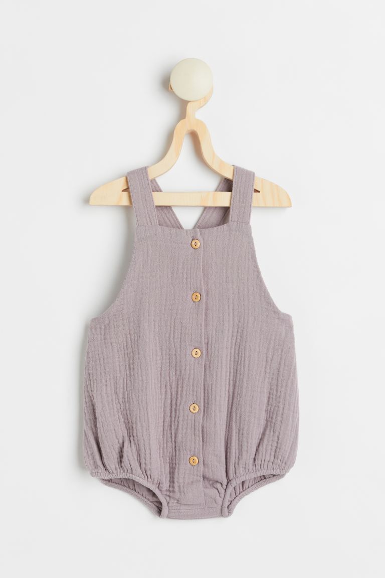 

Хлопковый комбинезон H&M, светло-фиолетовый