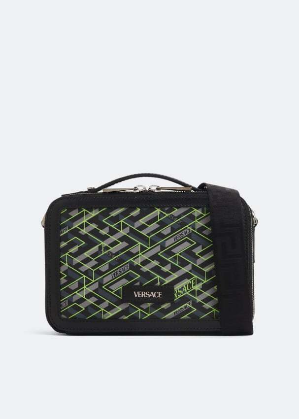 

Сумка VERSACE La Greca Signature messenger bag, черный