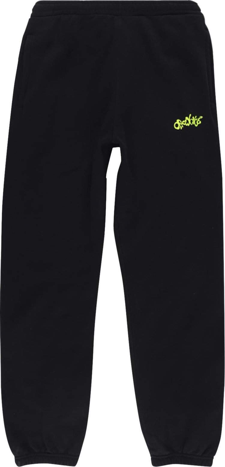 Спортивные брюки Off-White Opposite Arrow Slim Sweatpants 'Black/Lime', черный - фото