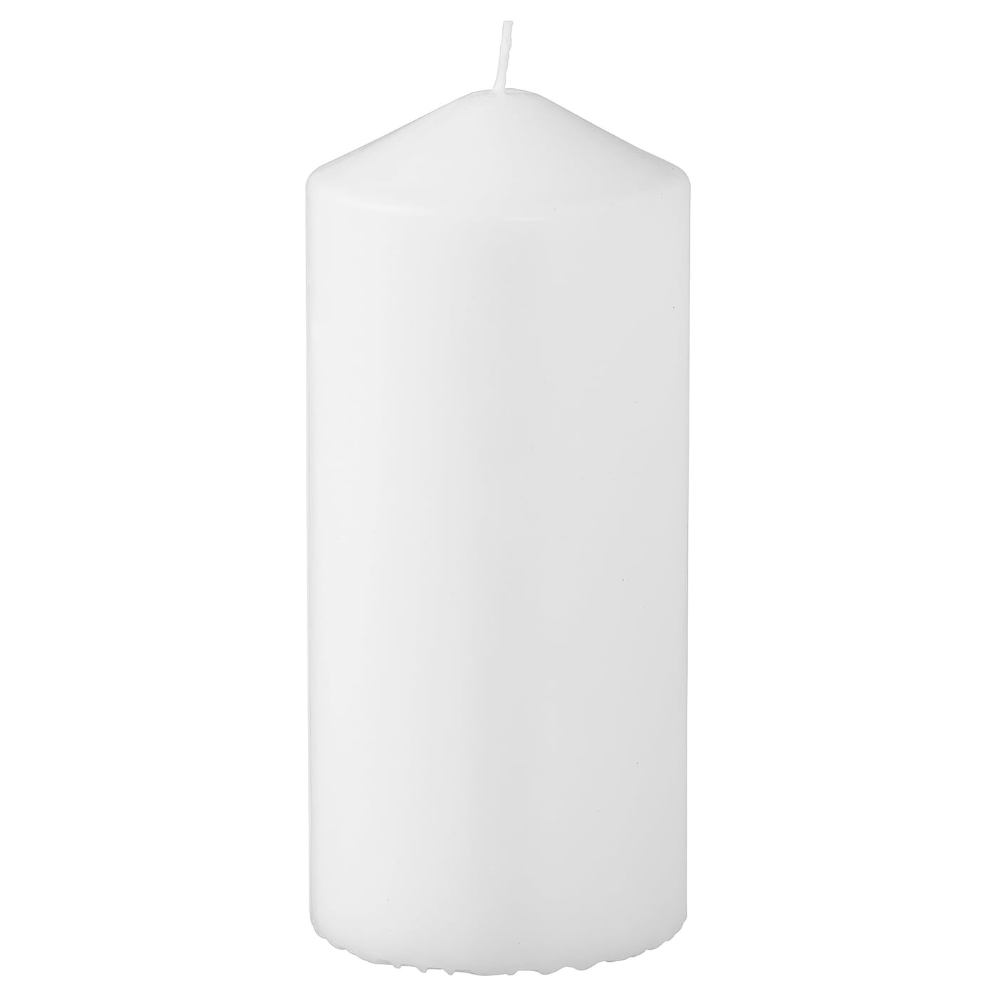 цена FENOMEN Свеча столовая без запаха, белая, 14 см IKEA