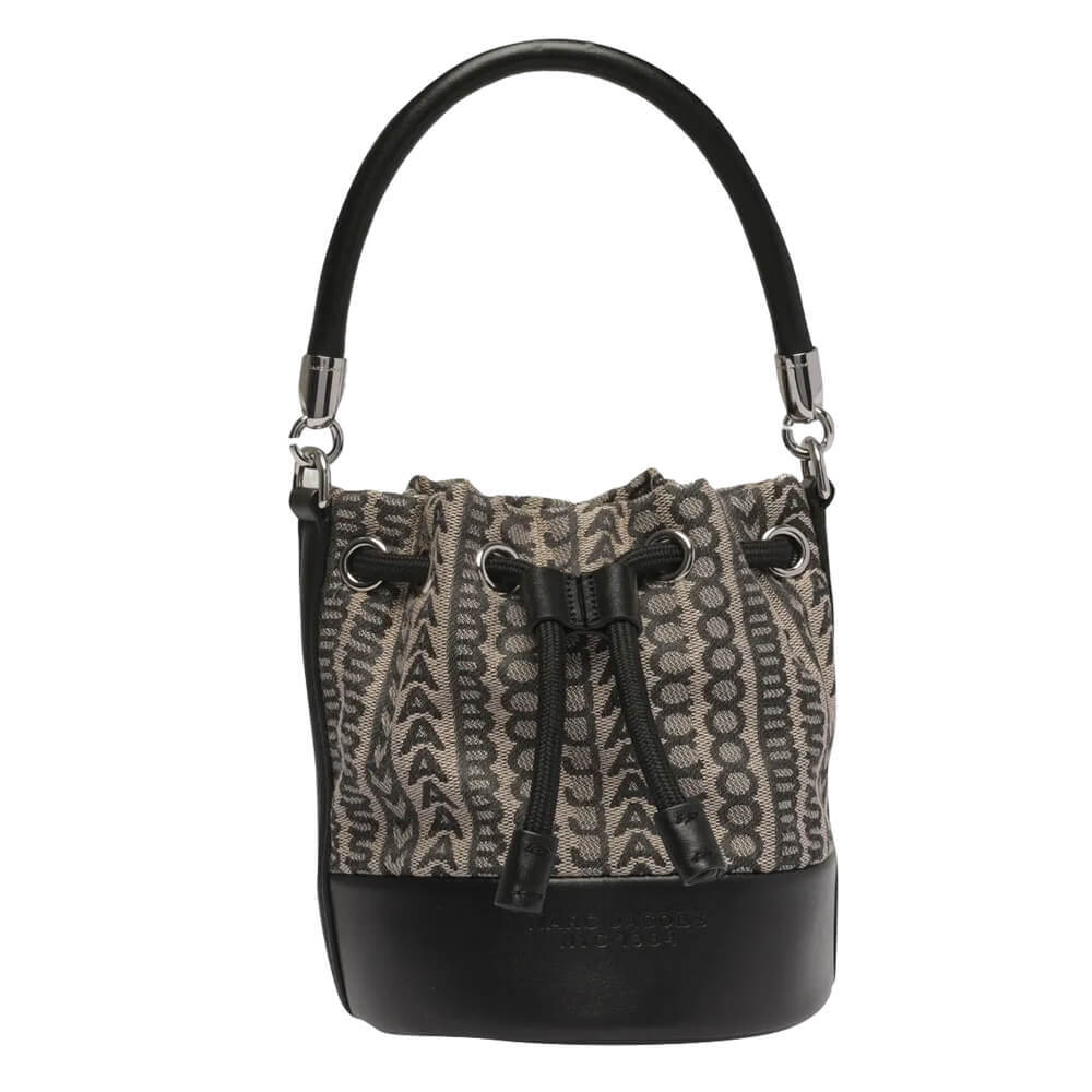 

Сумка-тоут Marc Jacobs The Micro Monogram Bucket, черный/бежевый