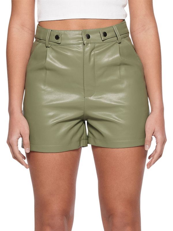 

Шорты Eleven Paris из веганской кожи, nile green