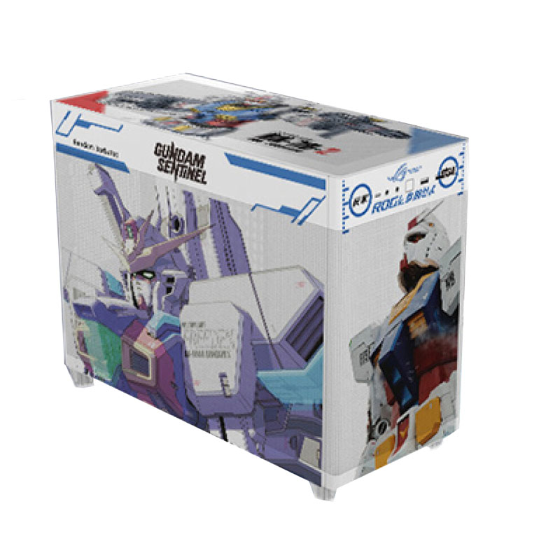 Корпус ASUS Custom AP201 Ice Cube-Bandai Gundam, Mini Tower, белый/рисунок