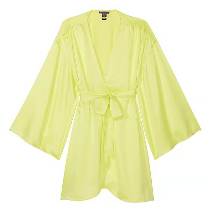 

Халат Victoria's Secret Satin Short Wrap, светло-зеленый