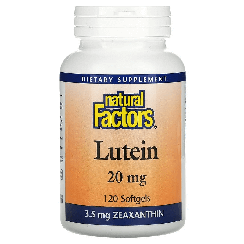 Лютеин, 20 мг, 120 мягких таблеток, Natural Factors natural factors slimstyles ультраматрица pgx плюс успокаивает пищеварение 820 мг 120 мягких таблеток