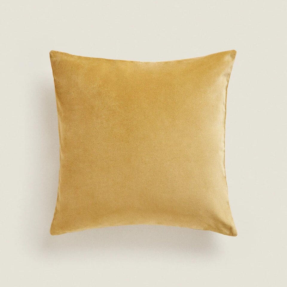 

Чехол на подушку Zara Home Velvet, коричневый