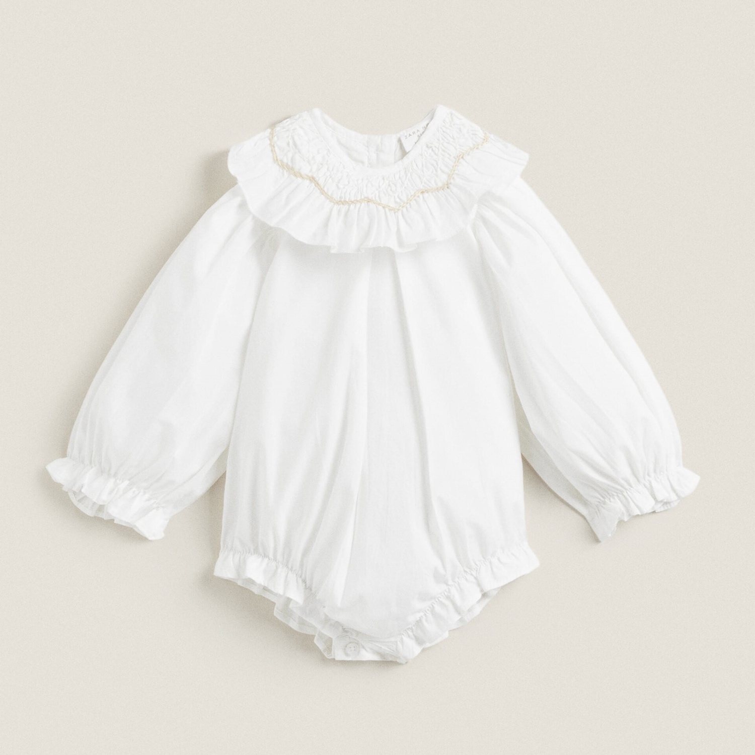 

Боди Zara Home With Embroidered Collar, белый