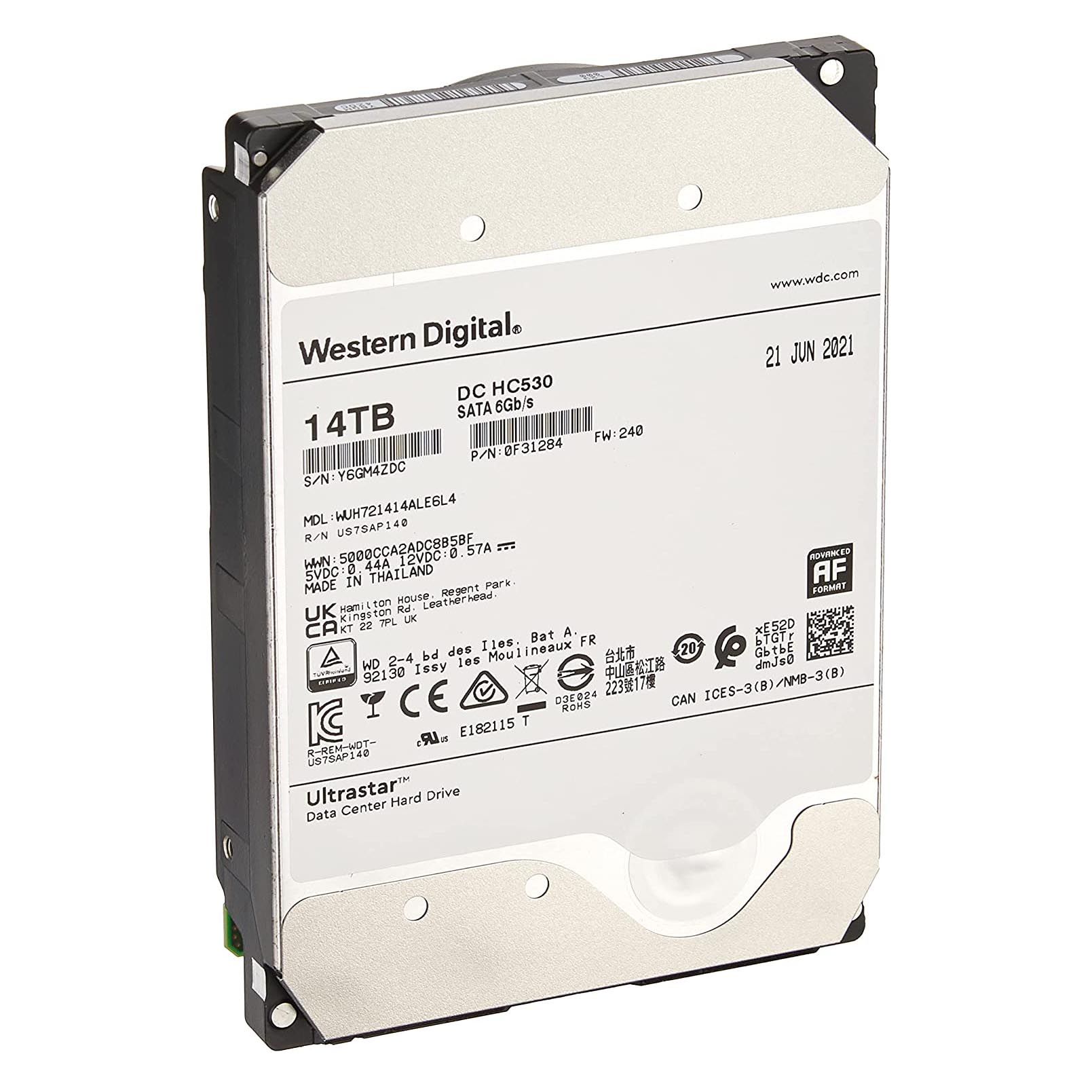 Внутренний жесткий диск Western Digital 14 Tb Ultrastar DC HC530 3.5