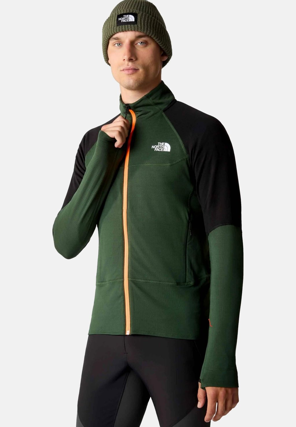 

Толстовка на молнии BOLT POLARTEC The North Face, зеленый