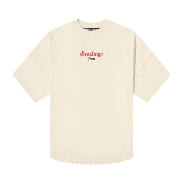 Футболка Palm Angels California Logo Over Tee 'Off White/Red', белый - фото