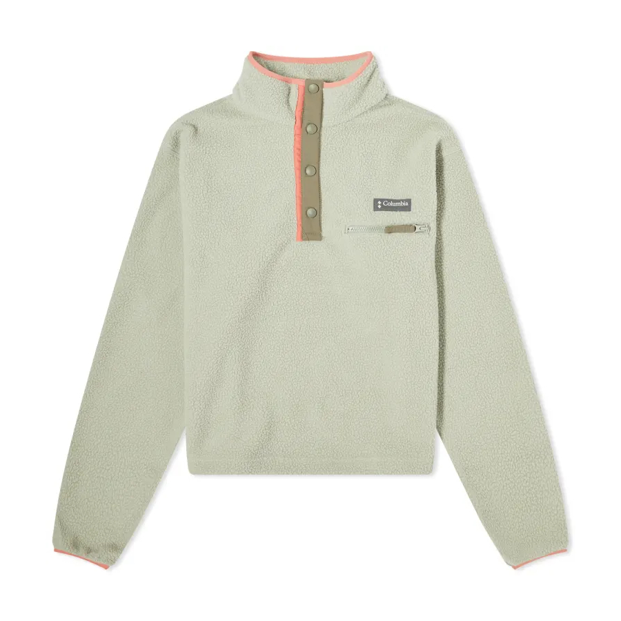 

Толстовка Columbia Helvetia Cropped Half Snap Fleece, серо-зеленый