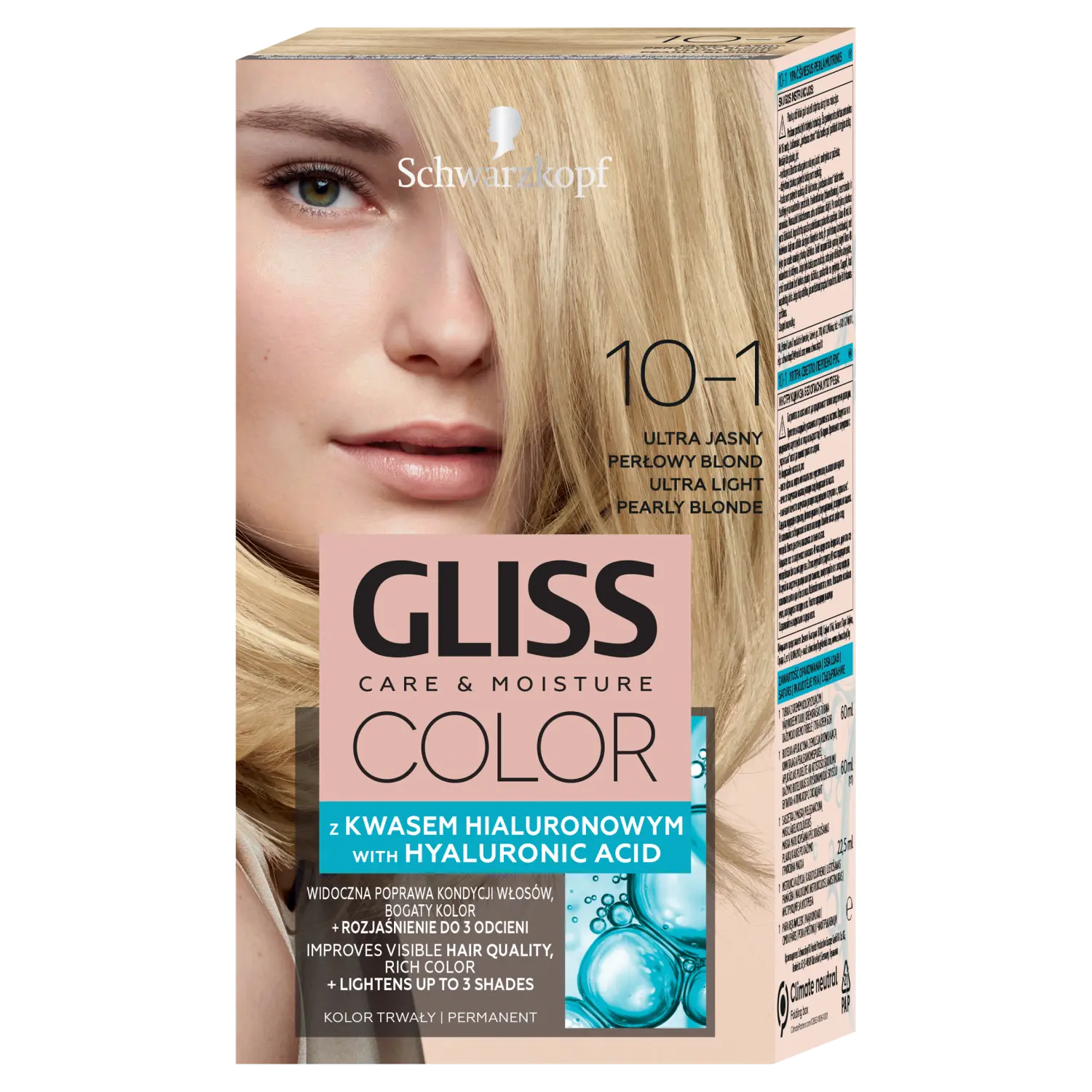 

Gliss Color краска для волос 10-1 ультра светлый жемчужный блонд, 1 упаковка