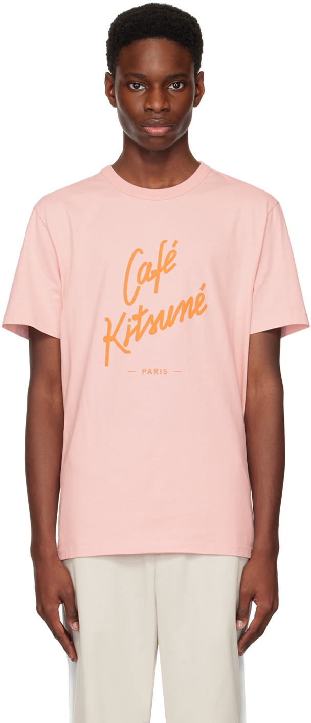 

Розовая футболка 'Café Kitsuné' Maison Kitsuné