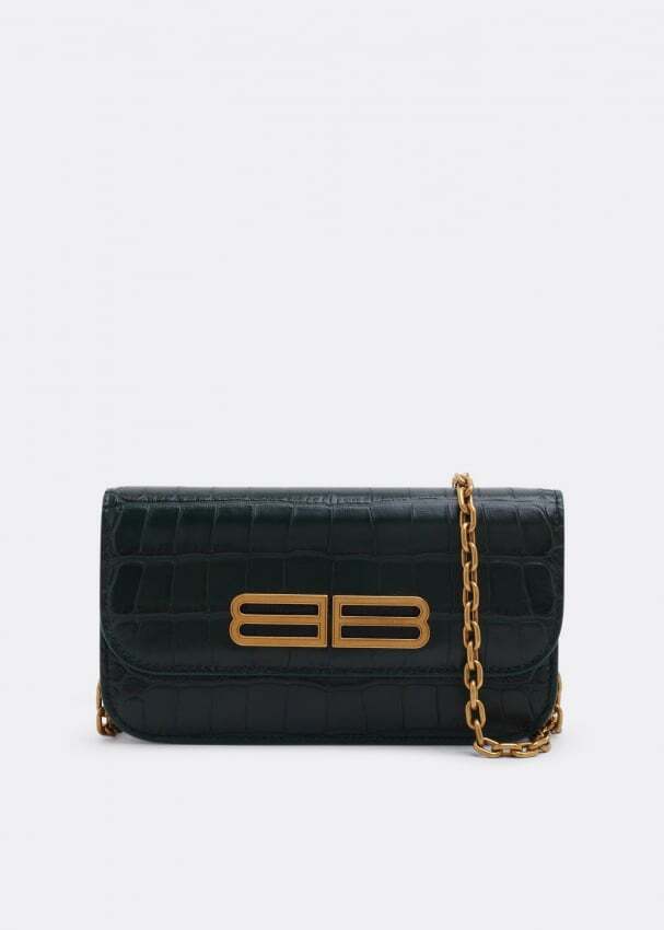 

Кошелек BALENCIAGA Gossip chain wallet, зеленый