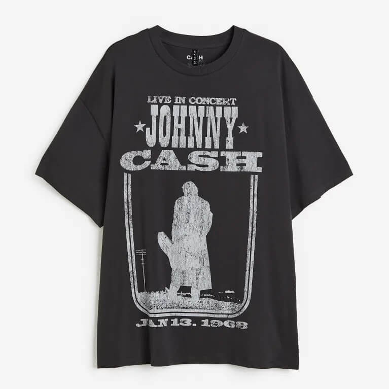 

Футболка H&M+ Oversize With A Print, черный