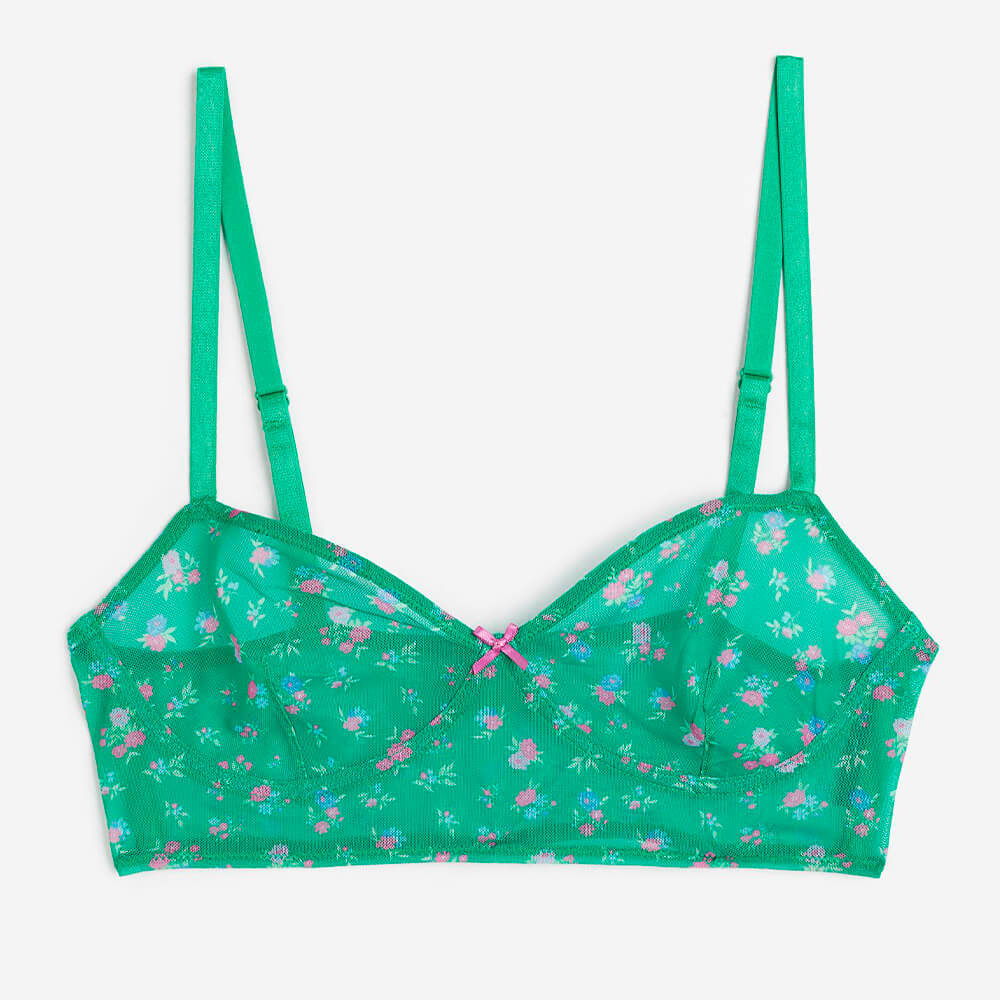 

Бюстгальтер H&M Soft-cup Mesh, зеленый
