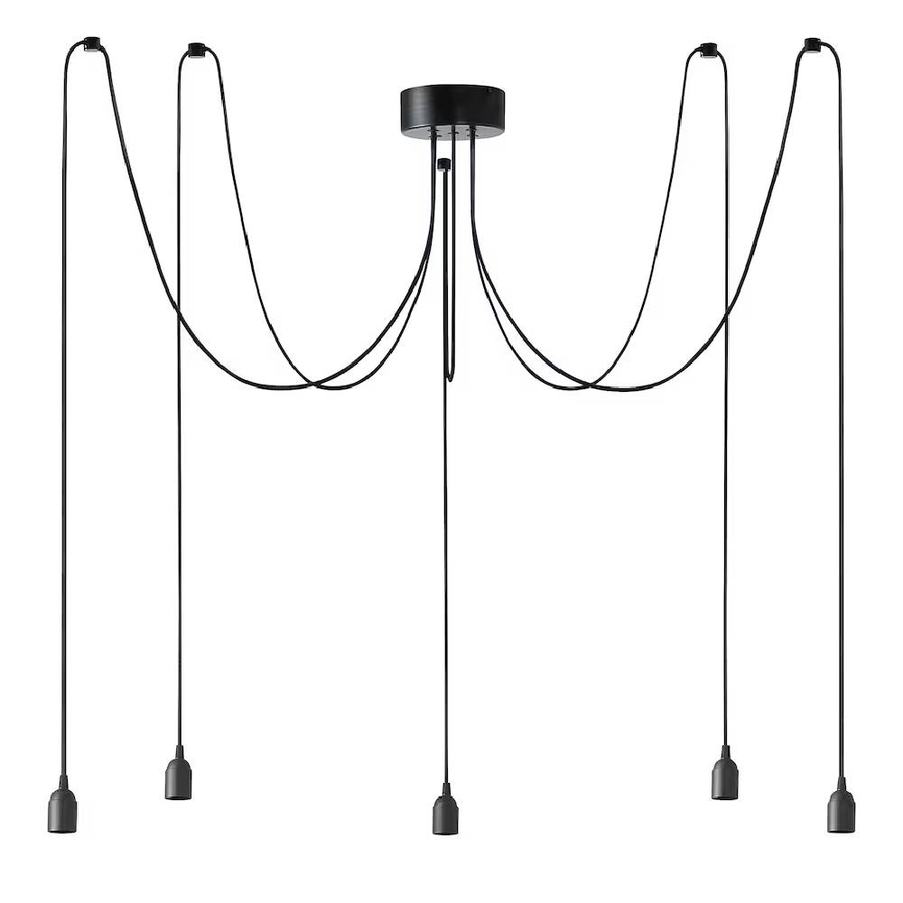 Потолочный светильник Ikea Bengtsbol 5 LED, черный