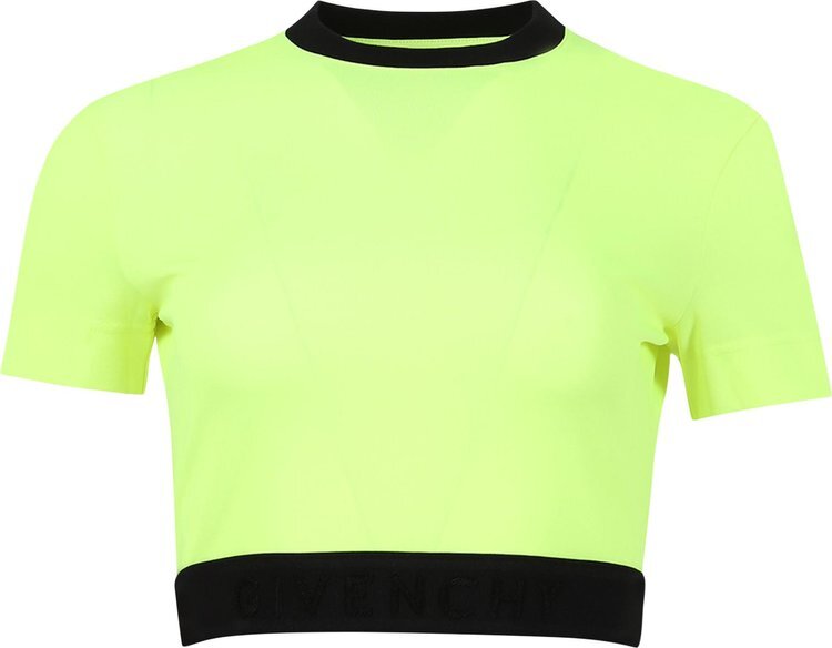 

Топ Givenchy Crop Top With Elastic Jacquard 'Fluo Yellow', желтый