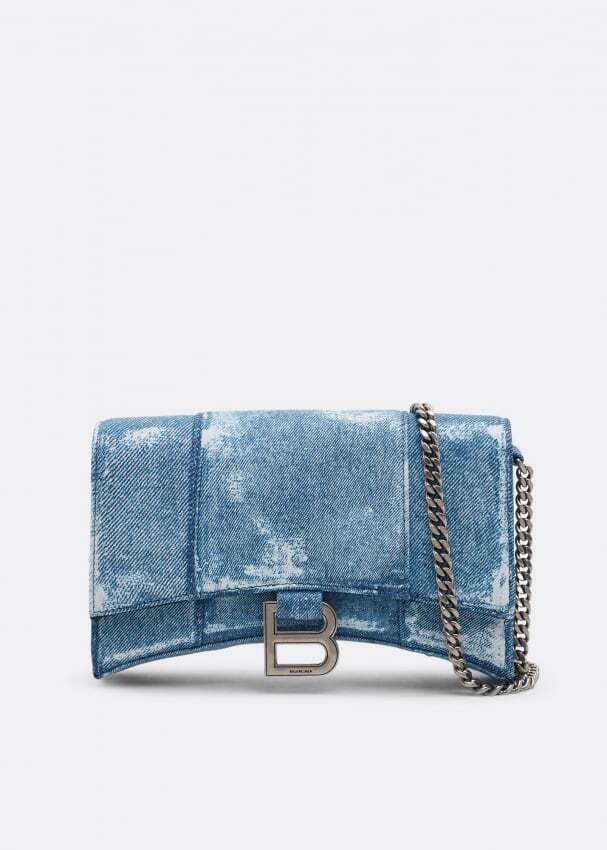 

Кошелек BALENCIAGA Hourglass chain wallet, синий