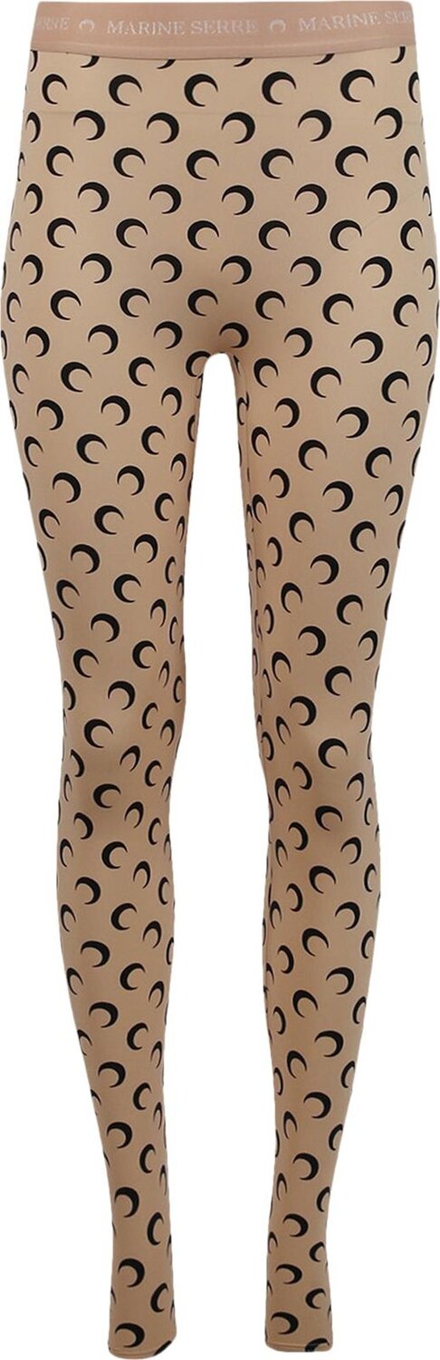 Леггинсы Marine Serre Fuseaux Moon Leggings 'All Over Moon Tan', загар