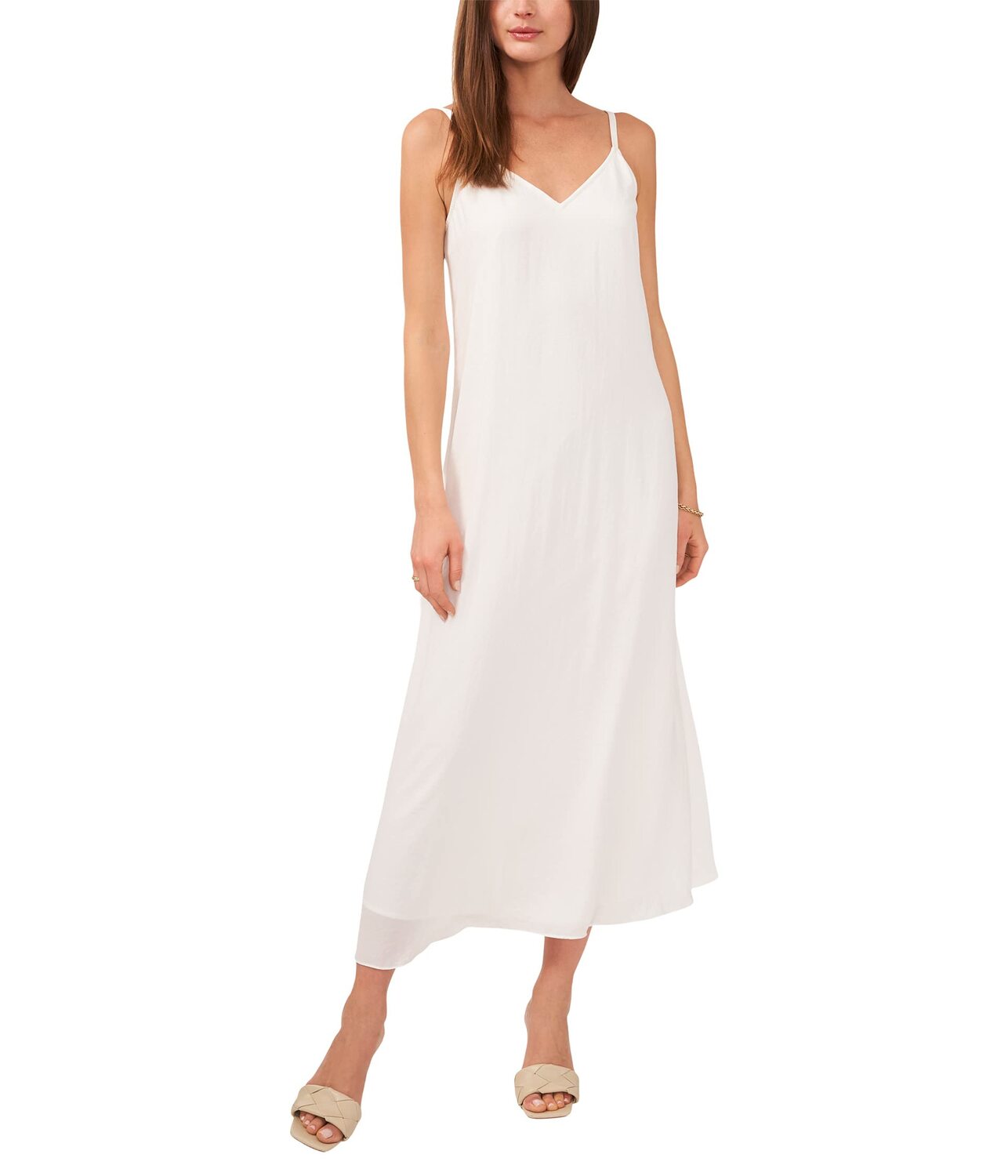 

Платье Vince Camuto, Sleeveless V-Neck Rumple Twill Maxi Dress
