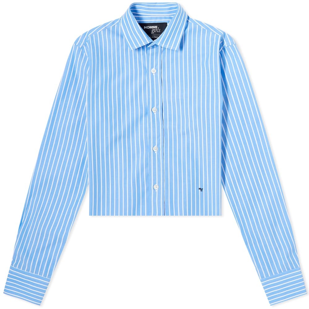 

Рубашка Hommegirls Striped Cropped Button Up Shirt