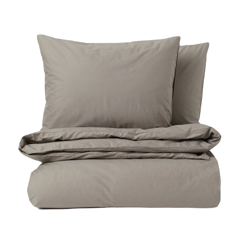 Комплект двуспального постельного белья H&M Home, серый цена и фото