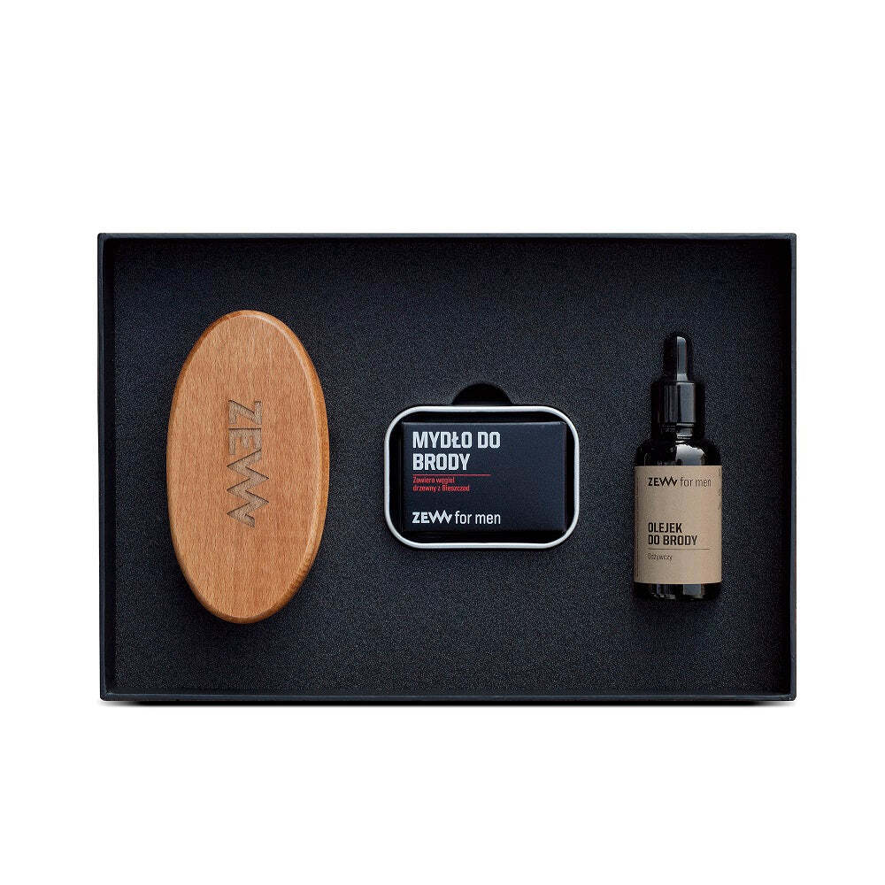

Zew For Men Набор Prosty Drwal масло для бороды 30мл + мыло для бороды 80мл + мыльница + картечь