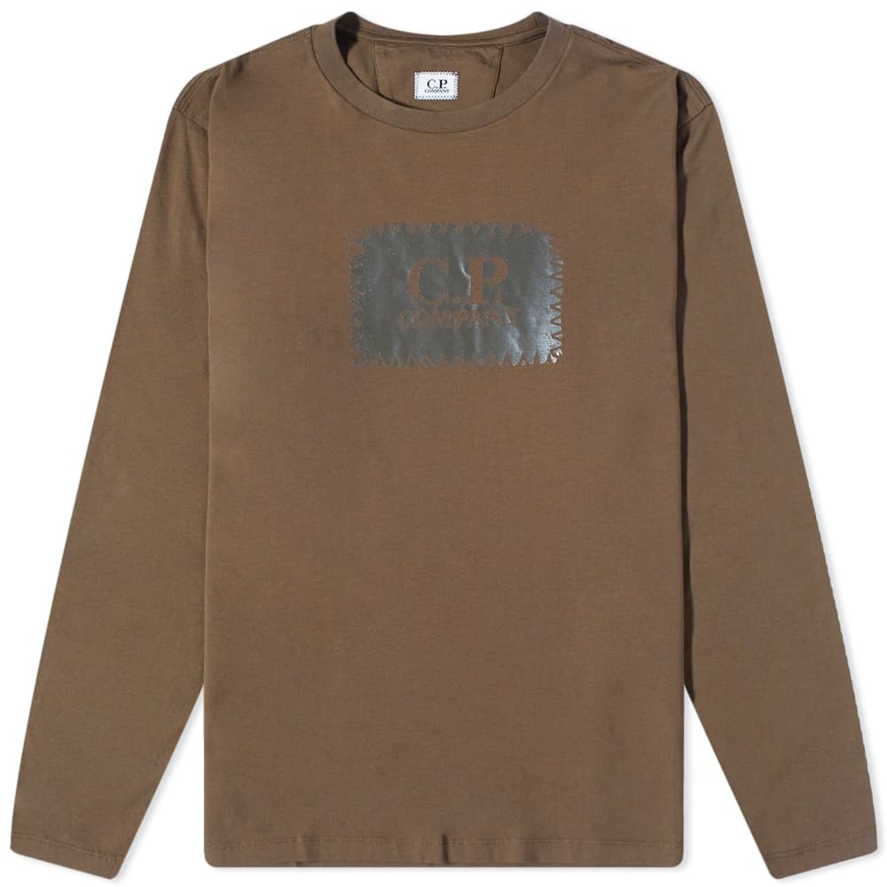 

Футболка C.P. Company Long Sleeve Patch Logo Tee, Коричневый