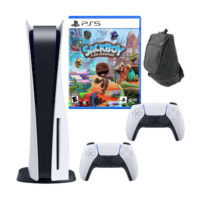 

Игровая консоль Sony Playstation 5 Console Standard Edition + игра Sackboy + сумка для переноски + геймпад, 825ГБ, белый