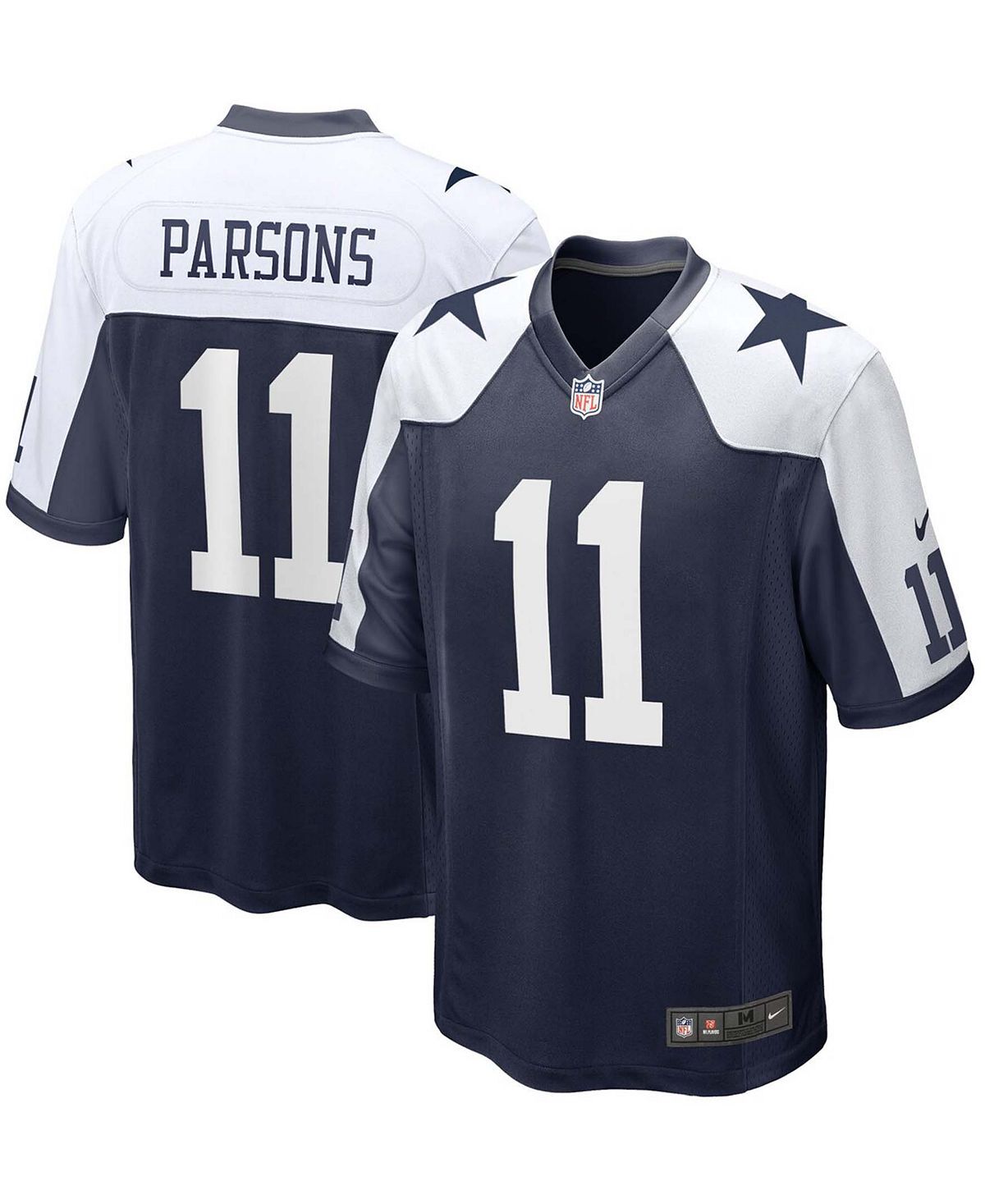 

Мужской джерси micah parsons navy dallas cowboys alternate game jersey big and tall Nike, синий