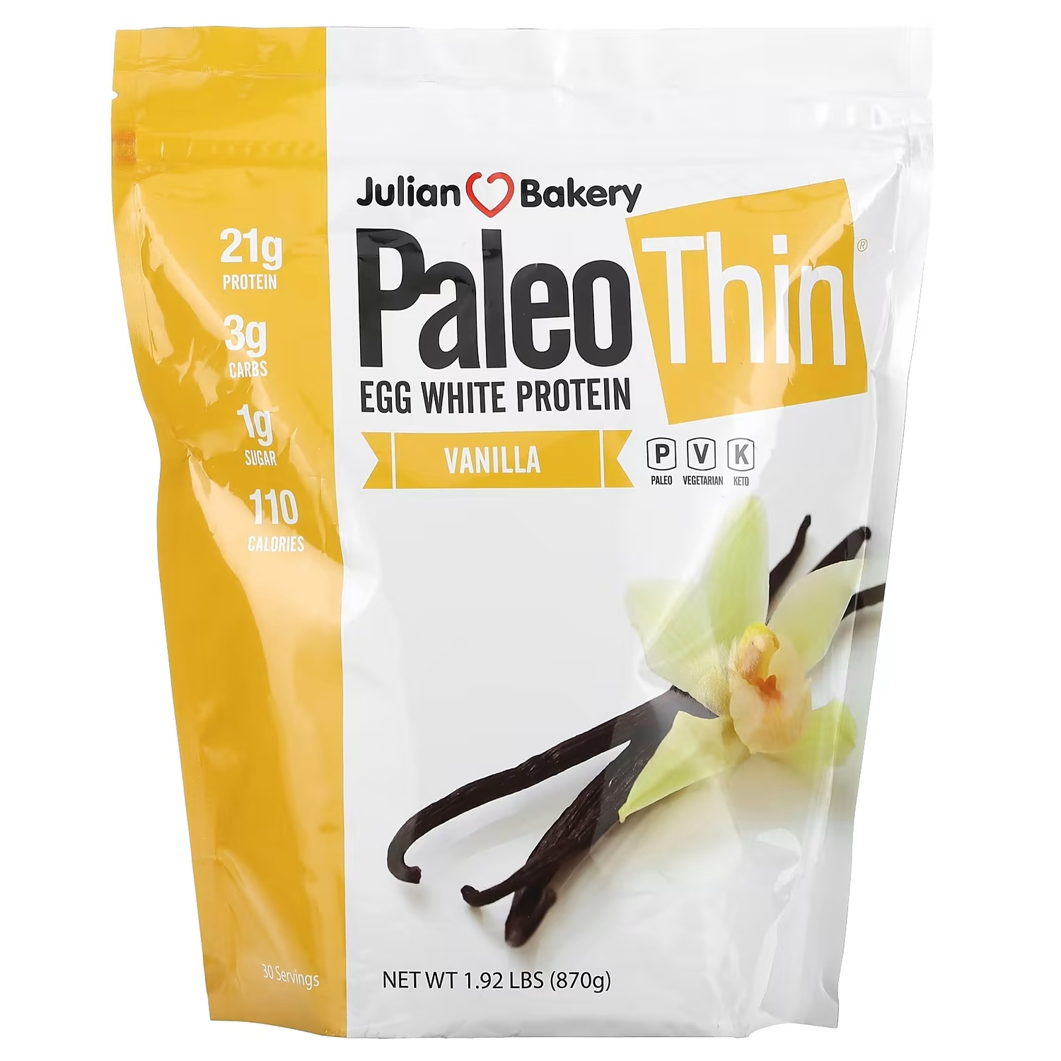 

Протеиновый порошок Julian Bakery Paleo Thin ваниль, 870г