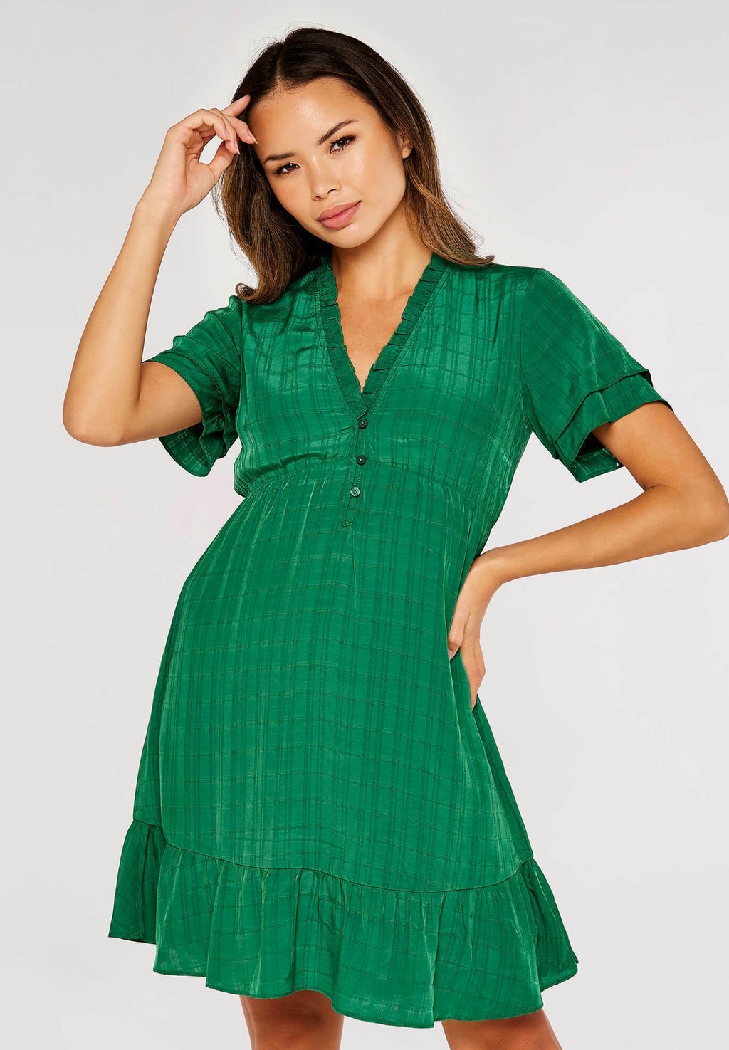 

Дневное платье SELF CHECK SLEEVE Apricot, цвет green