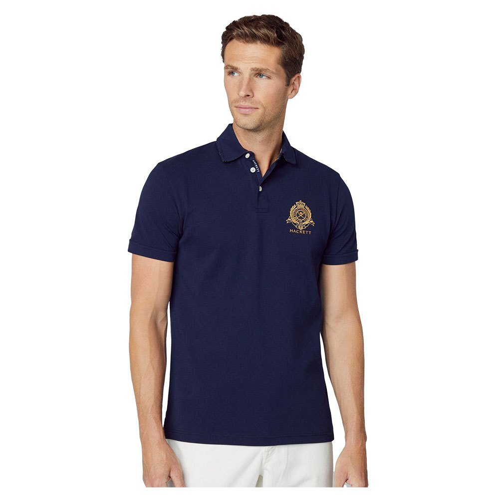

Поло с коротким рукавом Hackett Heritage, синий