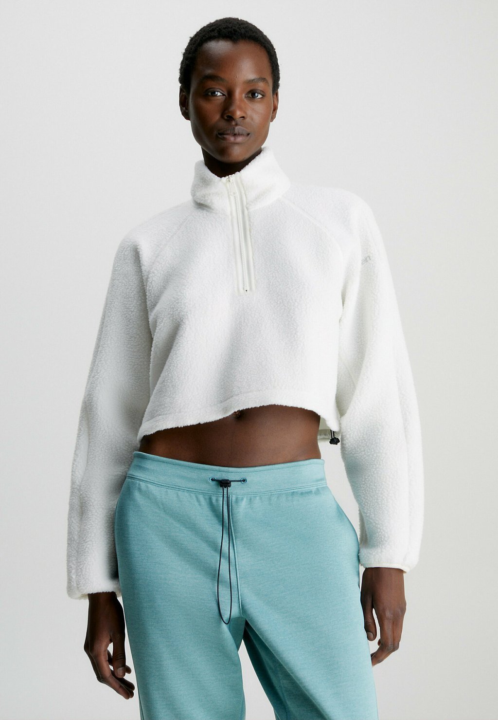 

Флисовая толстовка ГИБРИД Calvin Klein Performance, дымчатый серый