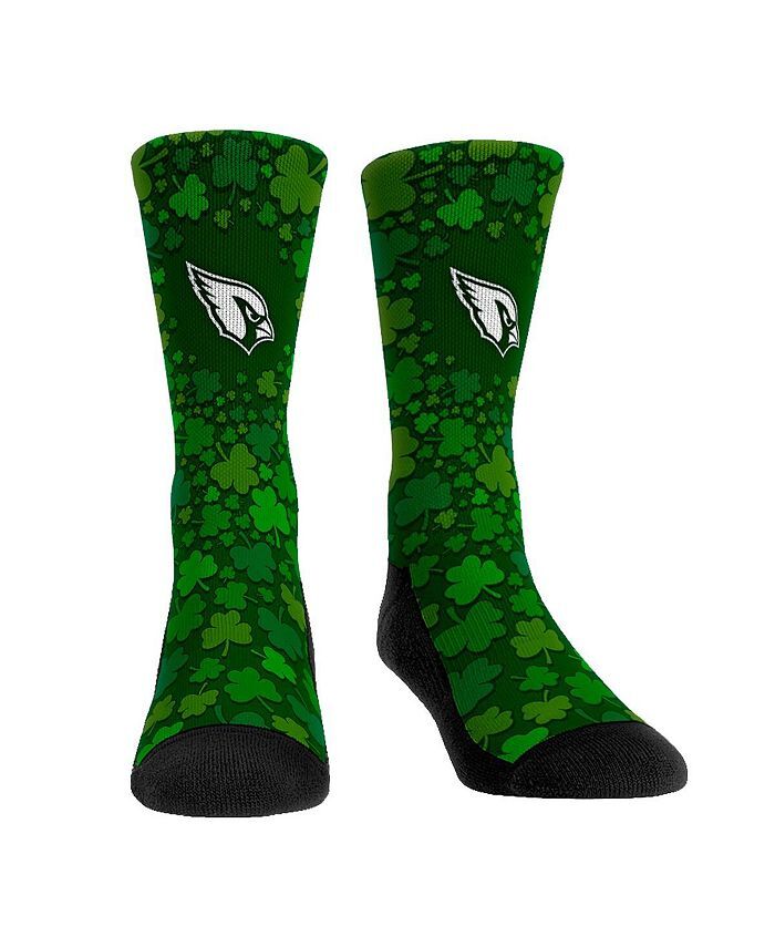 

Мужские и женские носки Arizona Cardinals St. Patty's Day Shamrock Crew Socks Rock 'Em, зеленый