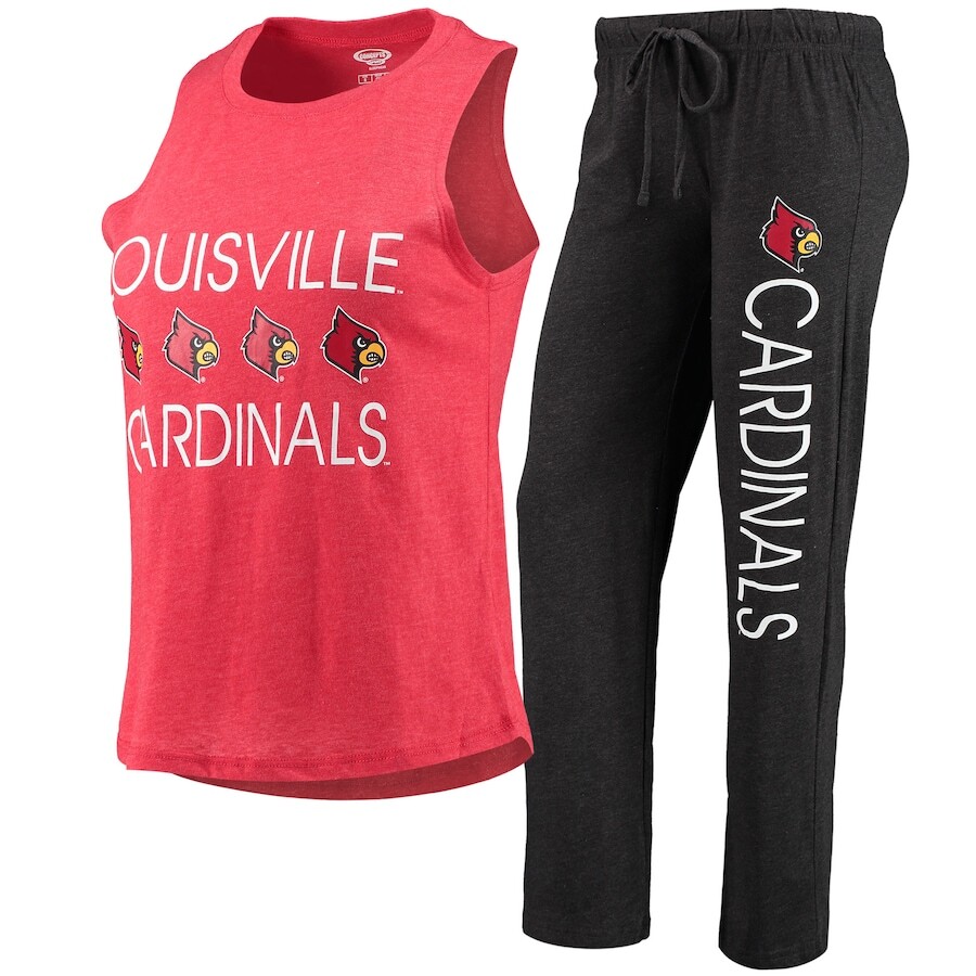 

Пижамный комплект Concepts Sport Louisville Cardinals, черный
