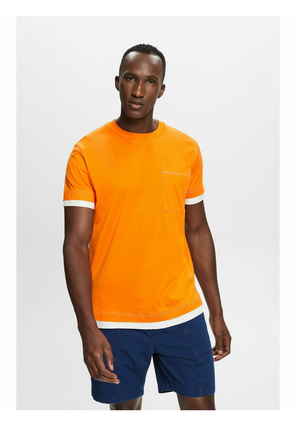 цена Базовая футболка Esprit Collection, оранжевый