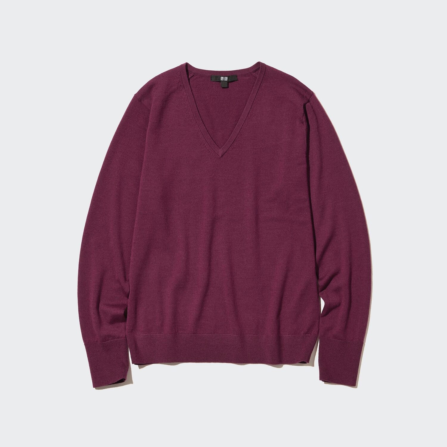 

Свитер Uniqlo женский из шерсти мериноса, бордовый, Красный