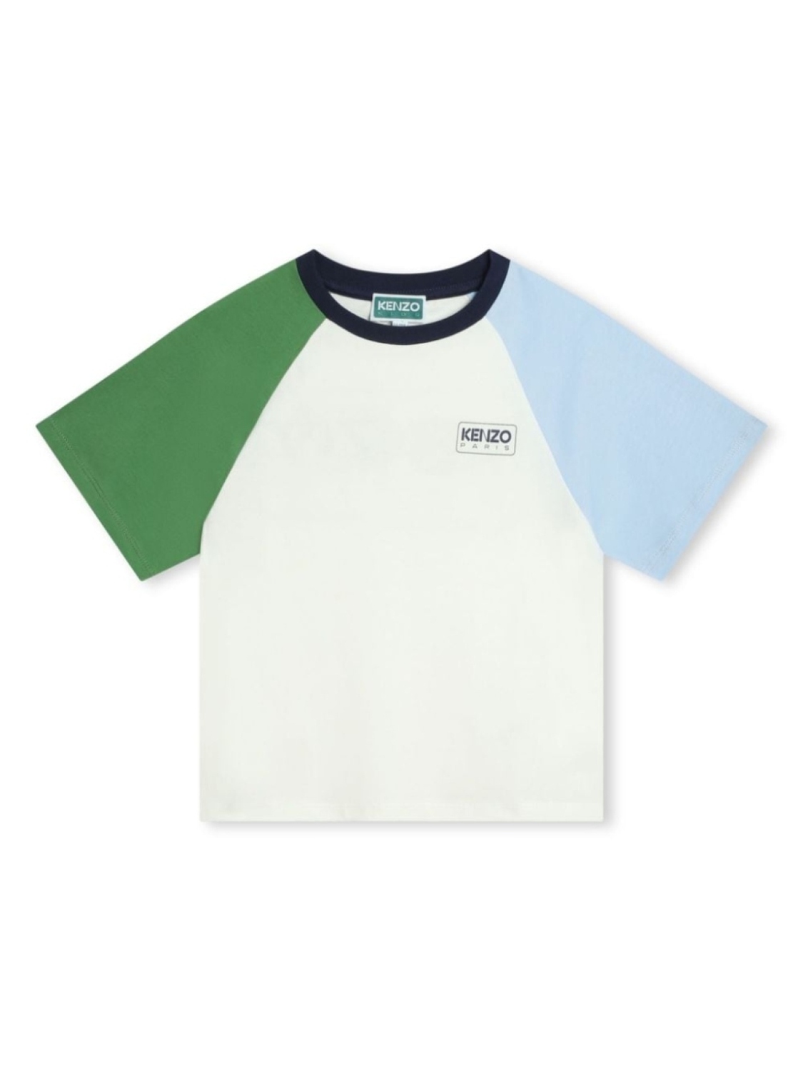 

Kenzo Kids футболка с рукавами реглан и логотипом, белый