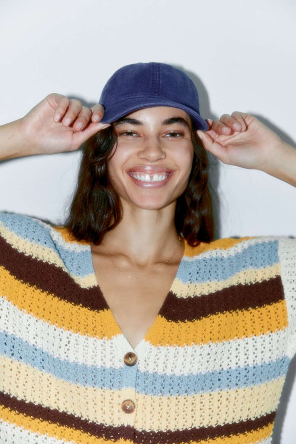 

Базовая кепка из саржи ZARA, синий
