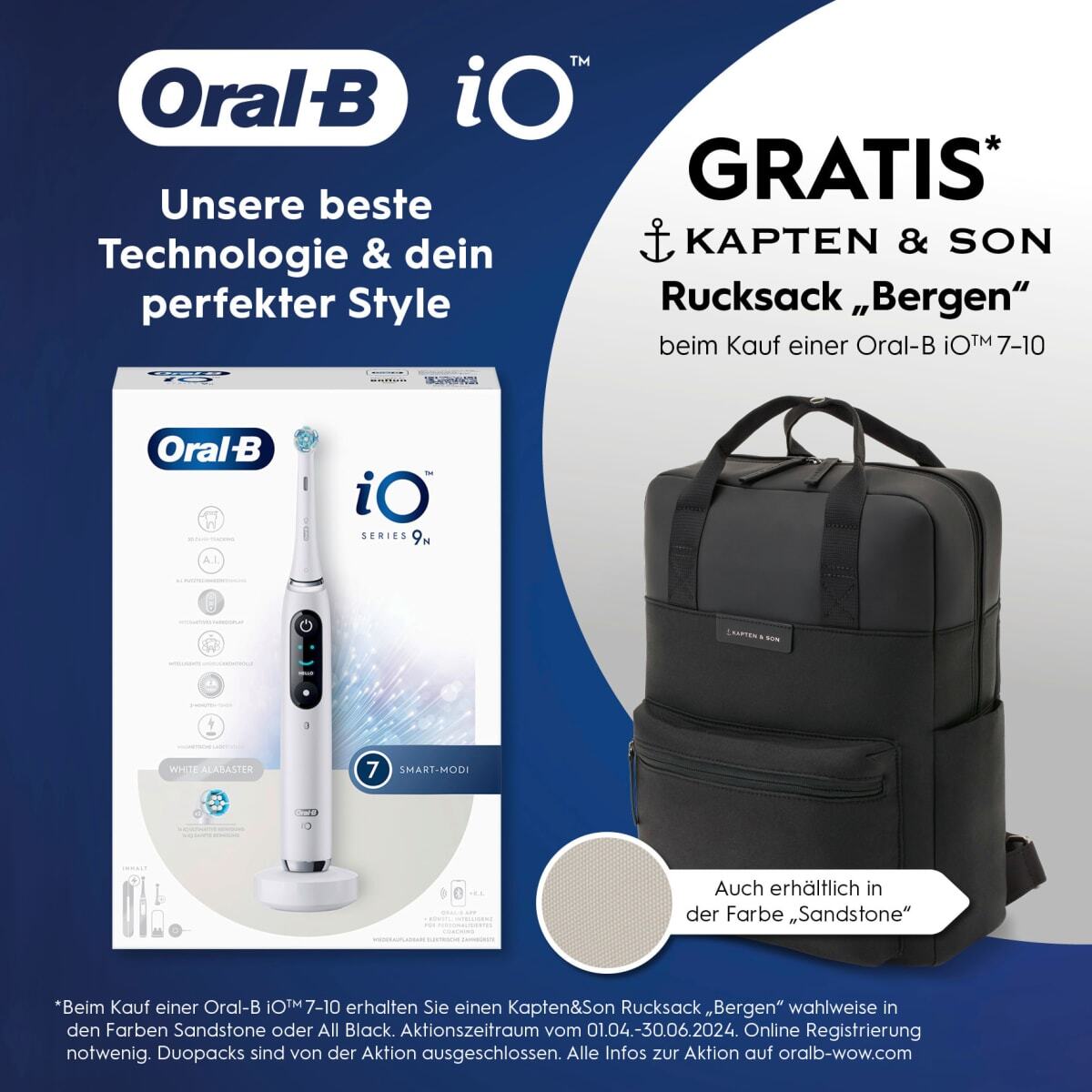 

Электрическая зубная щетка iO Series 9 Белый Алебастр 1 шт. Oral-B